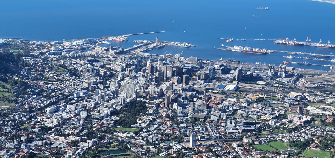 Kapstadt vom Tafelberg gesehen